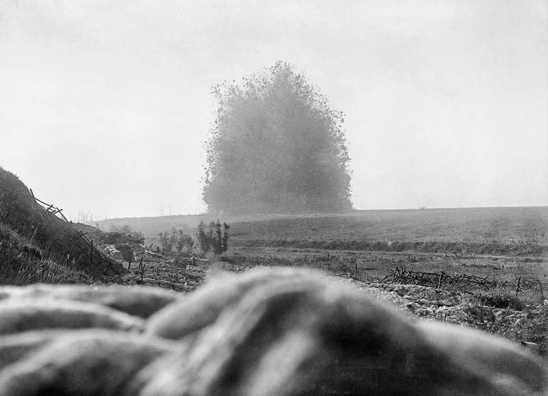 The explosion of Hawthorn Mine on 1 July 1916 (IWM Q754)