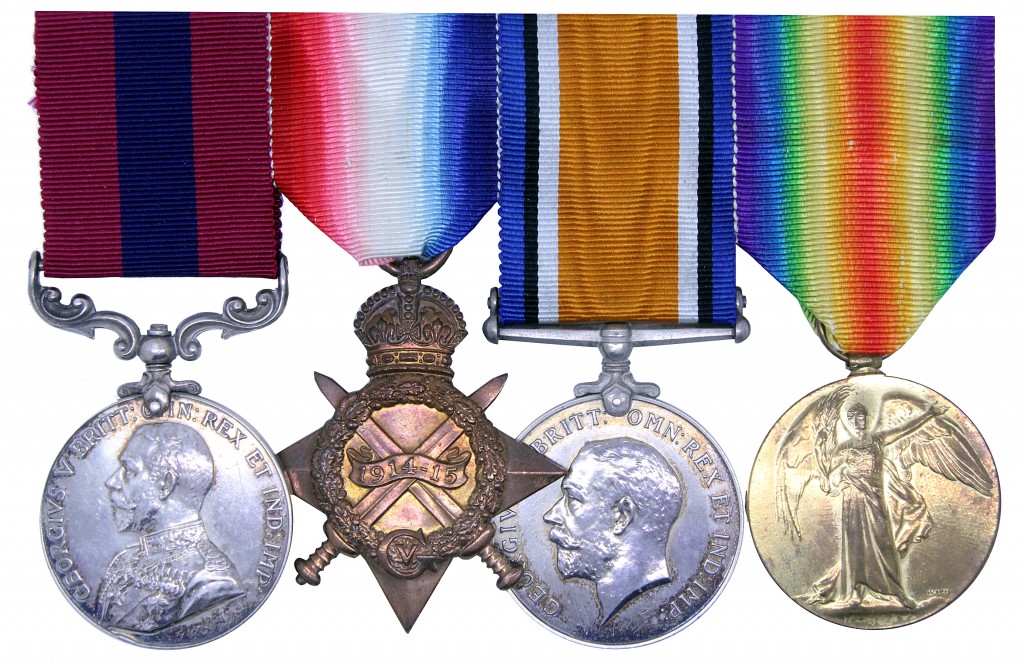 Distinguished Conduct Medal group awarded to Private Alfred Ainger